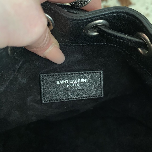 SAINT LAURENT STUDDED SMALL EMMANUELLE FRINGE BAG - Picture 11 of 15